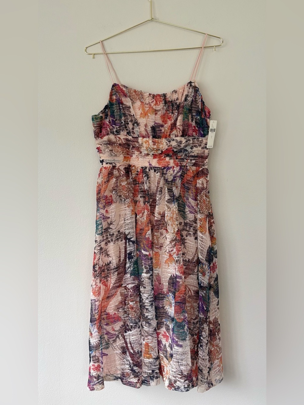 Maeve Anthropologie Smocked Printed Mini Dress NWT Size 4